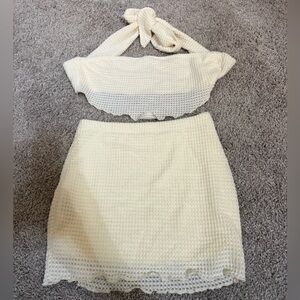 SHEIN Cream Skirt Set